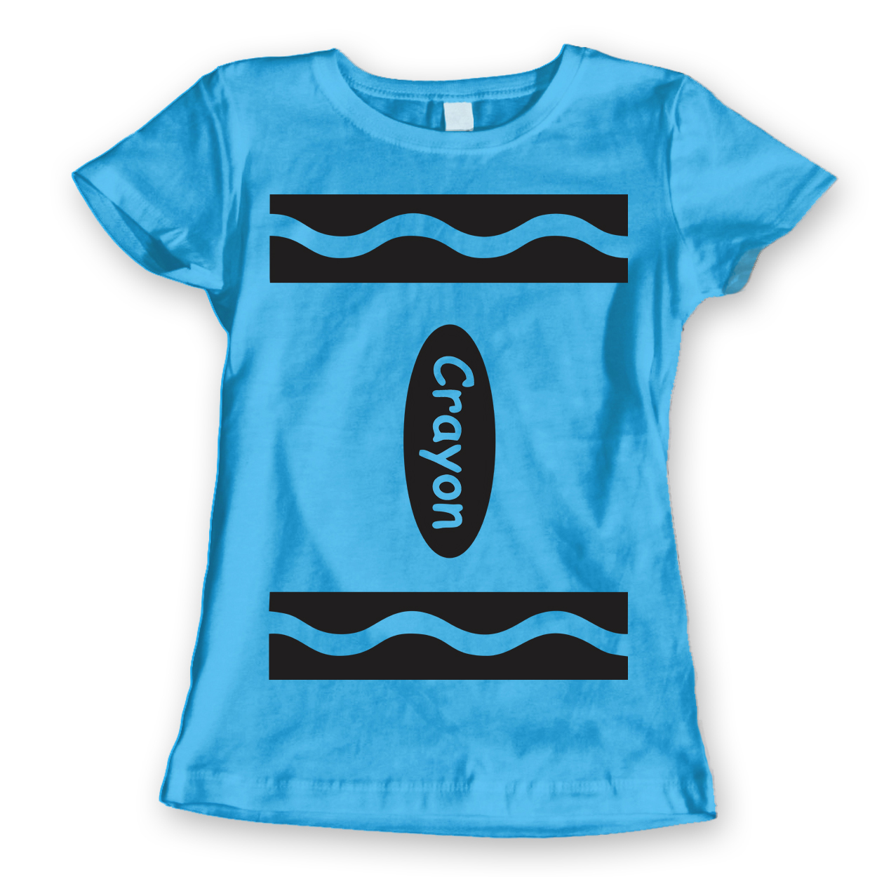Human Crayon Halloween Costume Funny Aqua Basic Women/'s T-Shirt